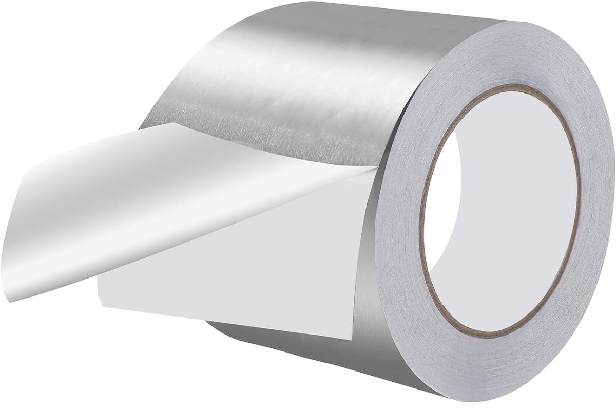 Dailygoods - Aluminium plakband - Hittebestendig - 100 mm x 50 m - Afdichtingstape - Voor huishoudelijke apparaten, auto's en elektronica