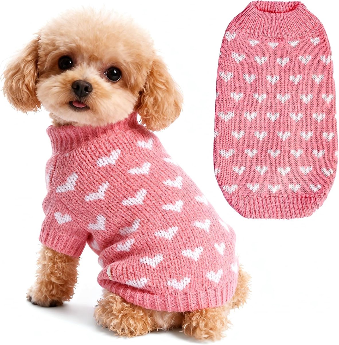 Trui Hond Valentijnsdag Hart Trui Hond Valentijnsdag Warme Trui Canes Klein Maat Trui Roze Kat Trui Voor Kleine En Middelgrote Honden M