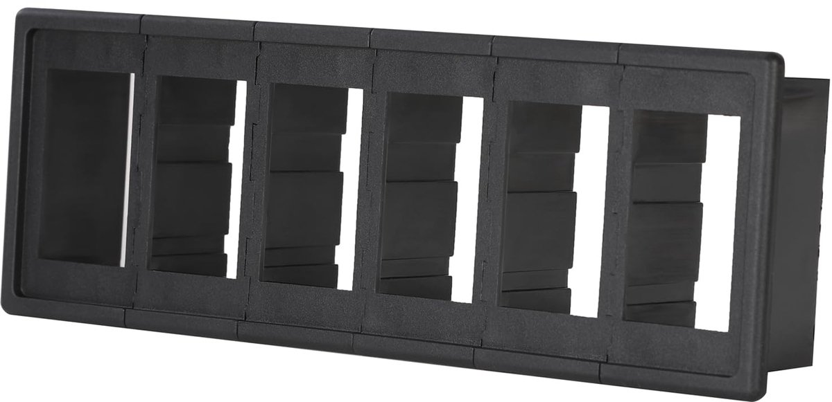 Dailygoods - Slot Rocker Switch Paneel - Off-Road Voertuigen - Voor auto en boten - Geschikt voor 6 schakelaars - Robuuste schakelaars - Geschikt voor