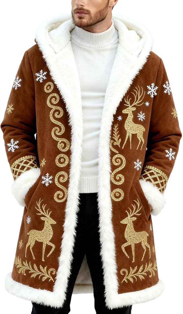 Wintervest met opdruk op de voorkant, cape-stijl, zonder sluiting.