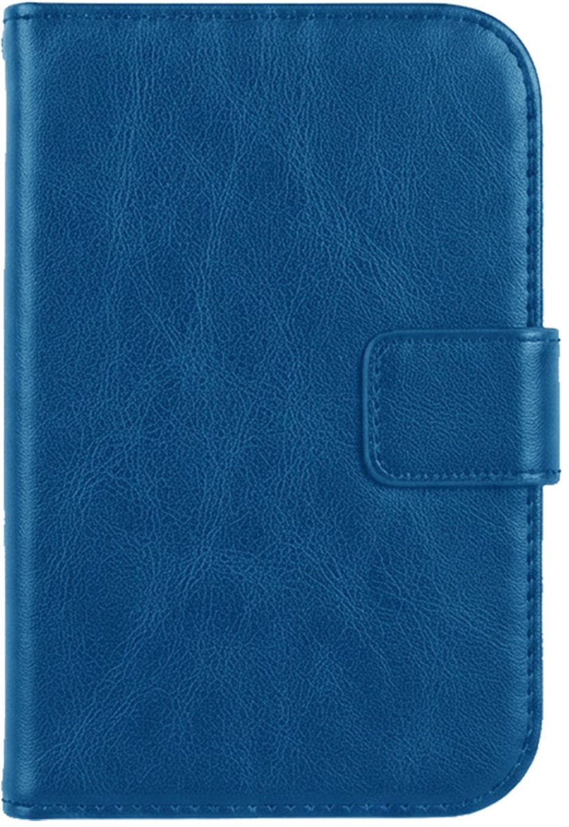 Hoes - Met Pasjeshouder - Geschikt voor Apple iPhone Duo - Luxe Bookcase Portemonee - Flip Case - Kunstleer Book Case - Flipcase - Book Cover - Walletcase - PortemonneeHoes - Donkerblauw