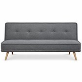Pure Garden & Living - Slaapbank - Logeerbed - Zetelbed - Inklapbare Slaapbank - 2-in-1 Bank met Slaapfunctie - Bedbank - Slaapfauteuil - 1 Persoon - Uitklapbare Bank - Meubelstuk - Zitten en Slapen - Verstelbare Slaapbank - 3-zits - Donkergrijs