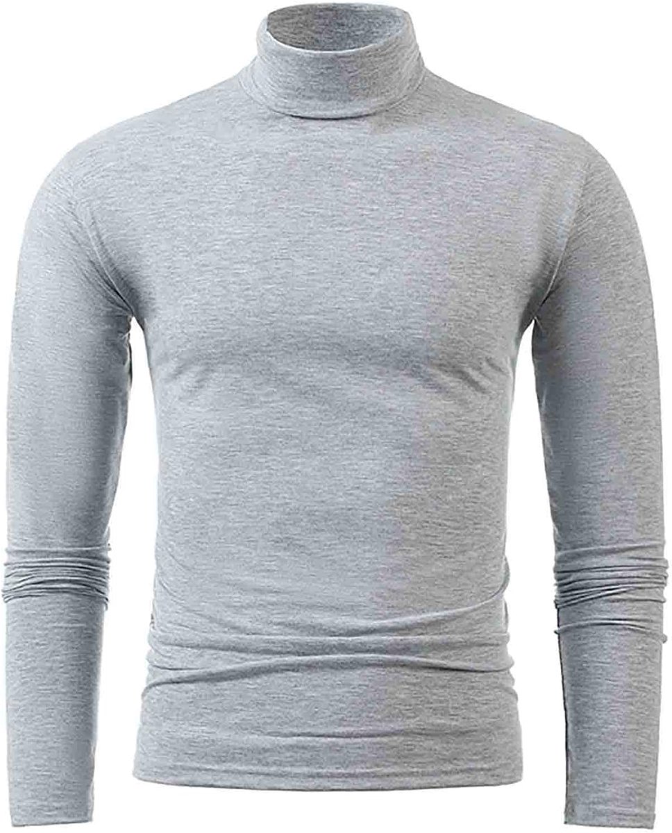 2026 Mannelijke Winter Warm Opstaande Kraag Mode Thermisch Ondergoed Mannen Basic T-Shirt Blouse Trui Lange Mouwen