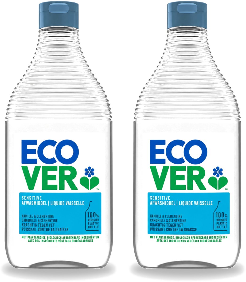 2 x Ecover - Afwasmiddel - Kamille & Clementine - 950 ml - Voordeelverpakking - 2 stuks