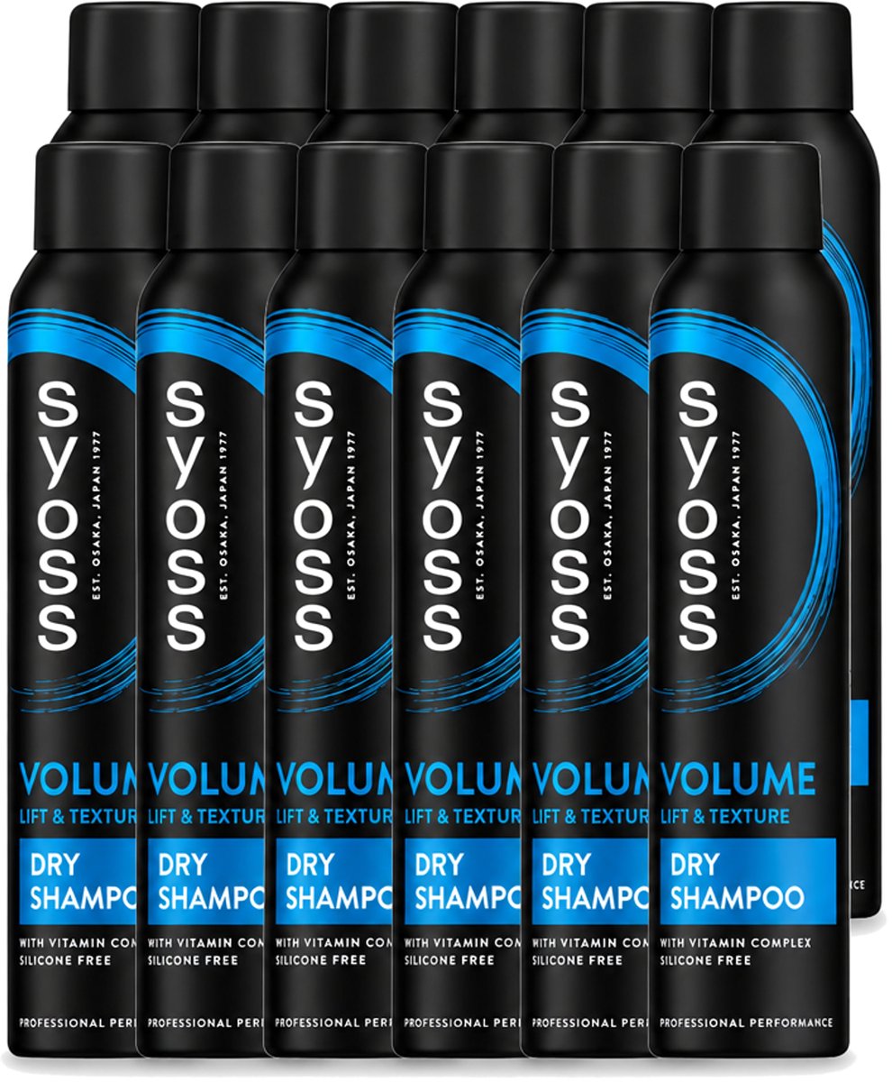 12 x SYOSS - Volume Droogshampoo - Shampoo - Voor Volumeboost - 200ml - Voordeelverpakking - 12 stuks