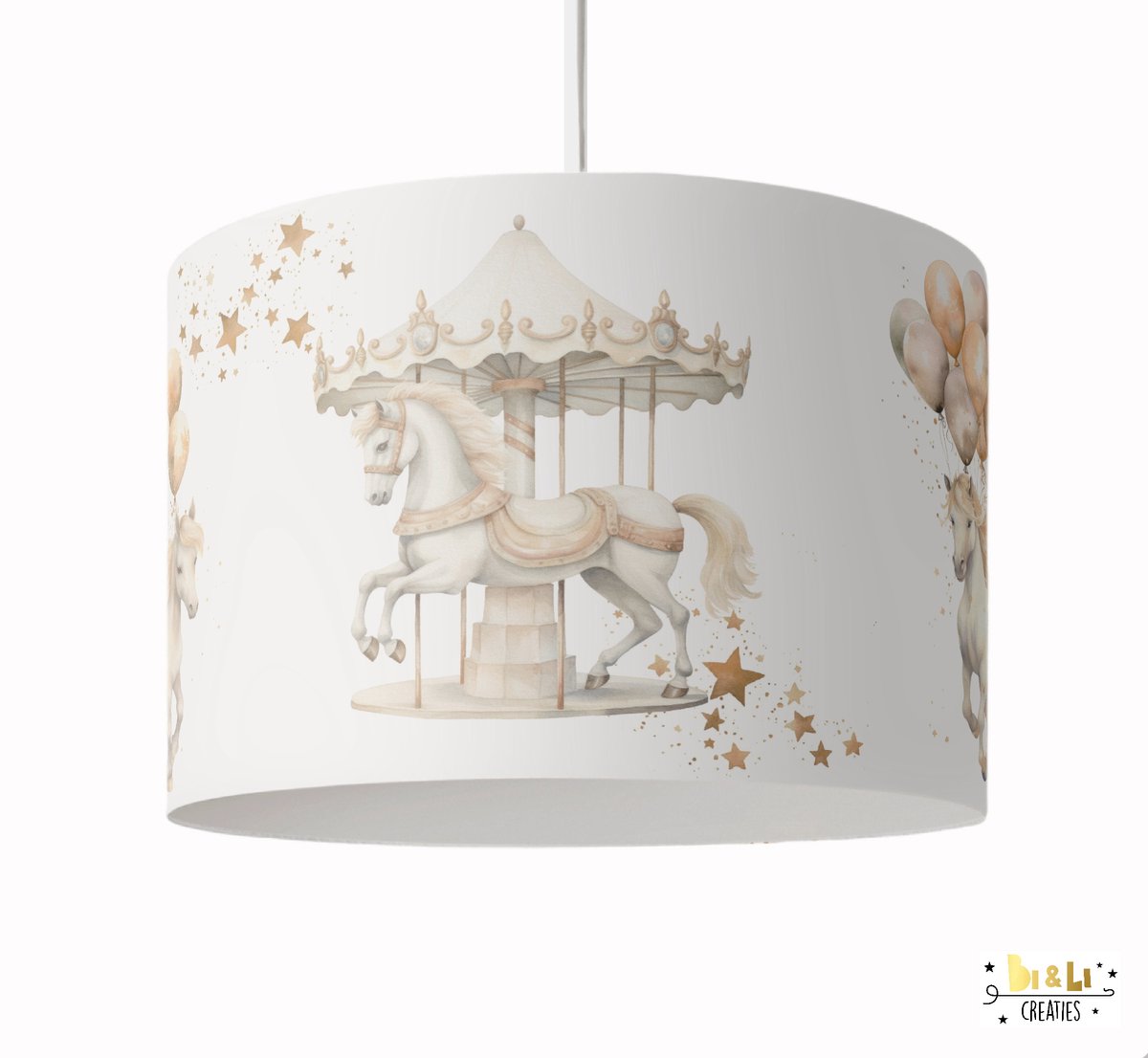 Hanglamp Paarden carrousel-paarden-dieren-hanglamp-sfeerverlichting-pendel-lampen-kinderkamer-babykamer-decoratie-woonaccessoires