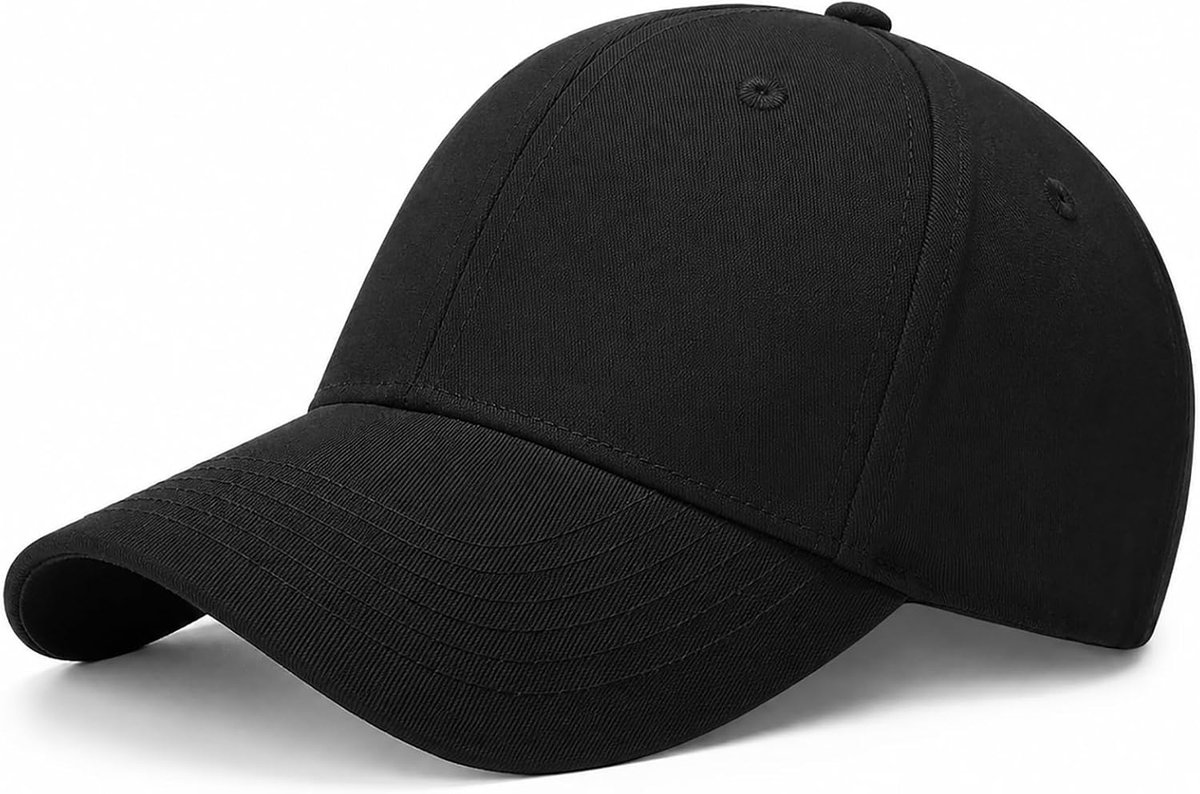 Verstelbare katoenen golfhoed voor papa unisex zwart