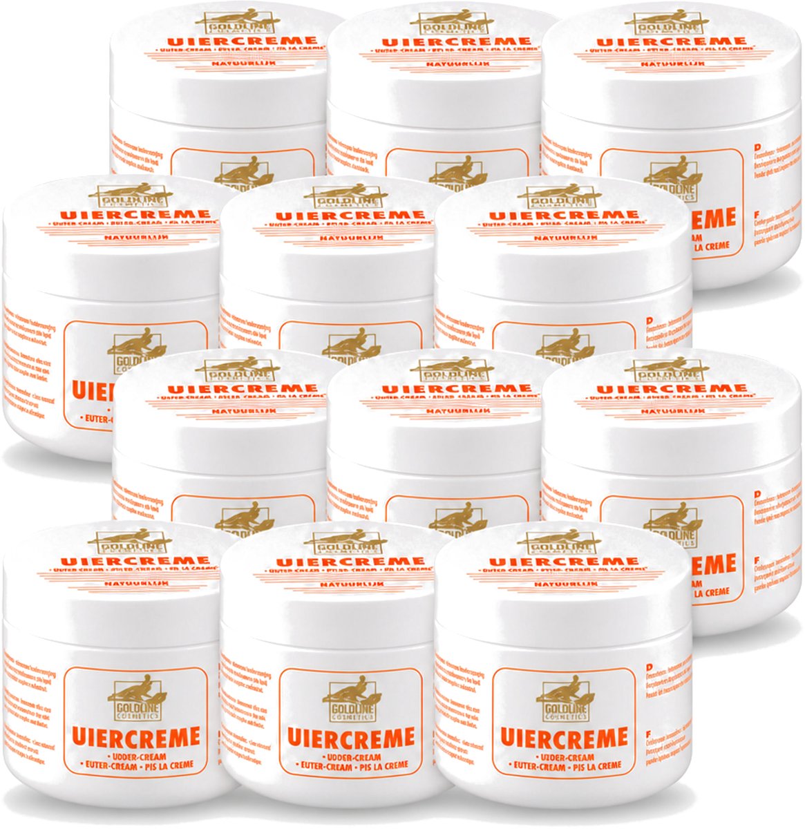 12 x Goldline - Uiercrème - Huidverzorging - Intensief Hydraterend - 250 ml - Voordeelverpakking - 12 stuks