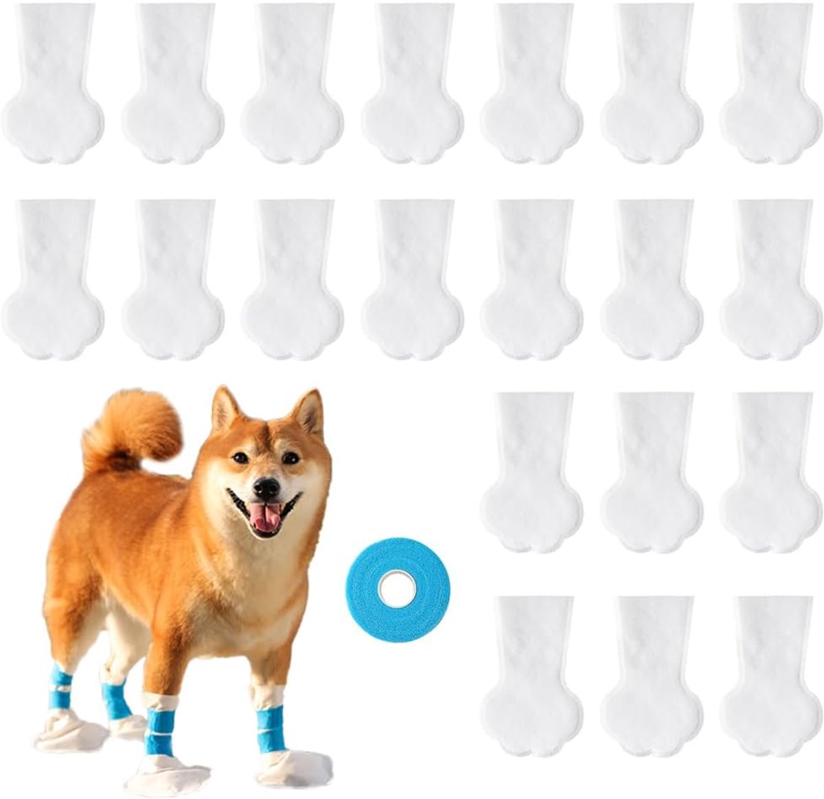 Schoenen voor honden, waterdicht, ademend, voor puppy's, honden, met zelfklevende bandage voor kleine, middelgrote en grote honden, maat L