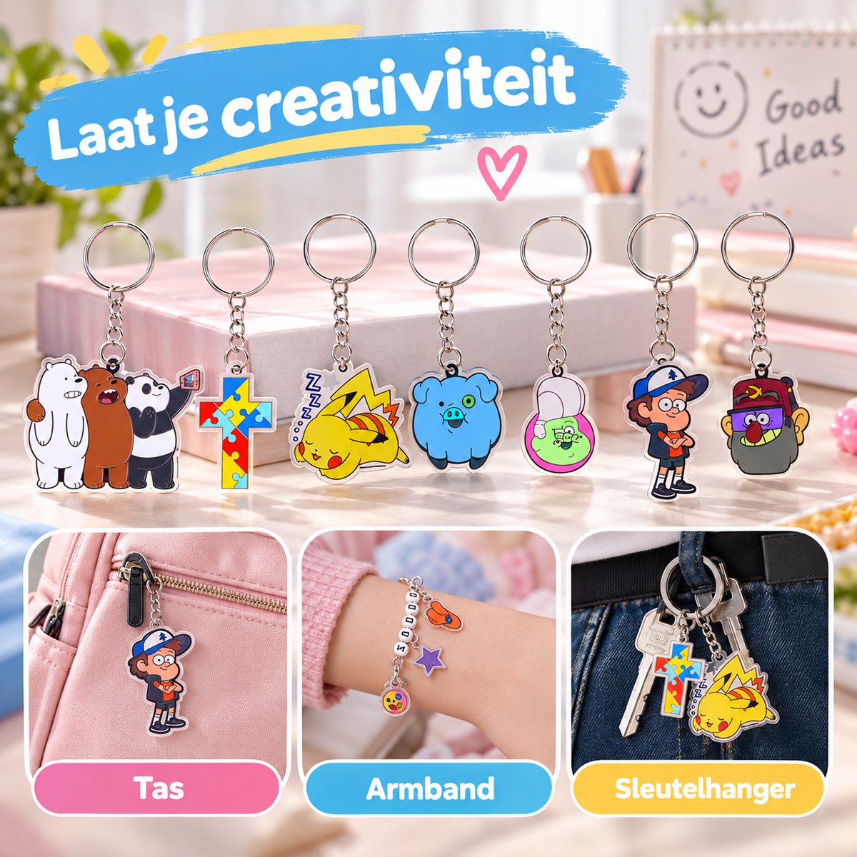 BOTC Krimpfolie set - Krimpie Dinkie Pakket - Knutselen Krimpie Dimpie - Sieraden en sleutelhangers maken — cadeau in Hobby - foto 4