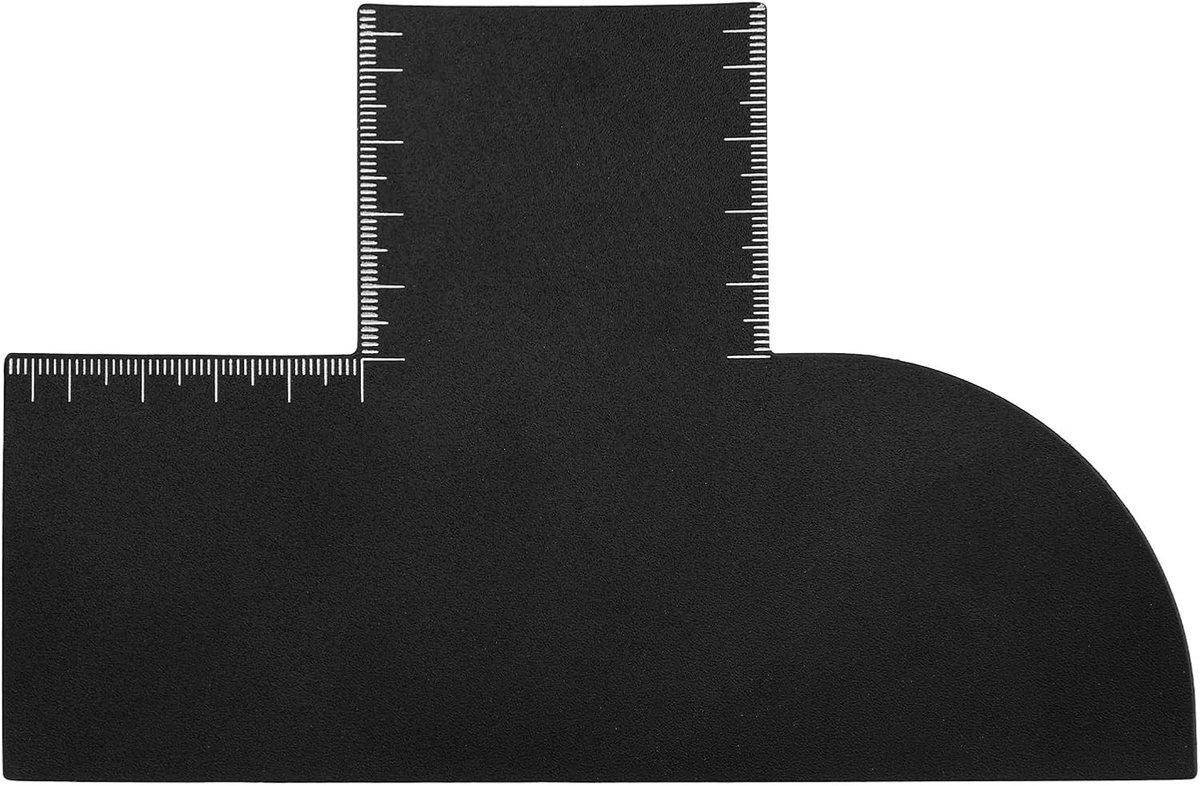 T-Shape Haarlijn Vormgevingshulpmiddel met Meetindicatoren - Herbruikbare Kleurenspray en Precisie Snijgids voor Baard en Haar voor Mannen