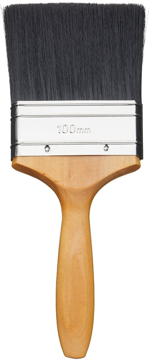 For The Job Professionele verfkwast voor een soepele afwerking 100 mm verf met emulsie, glans- en matverf op muren, plafonds, meubels, hout en metaal