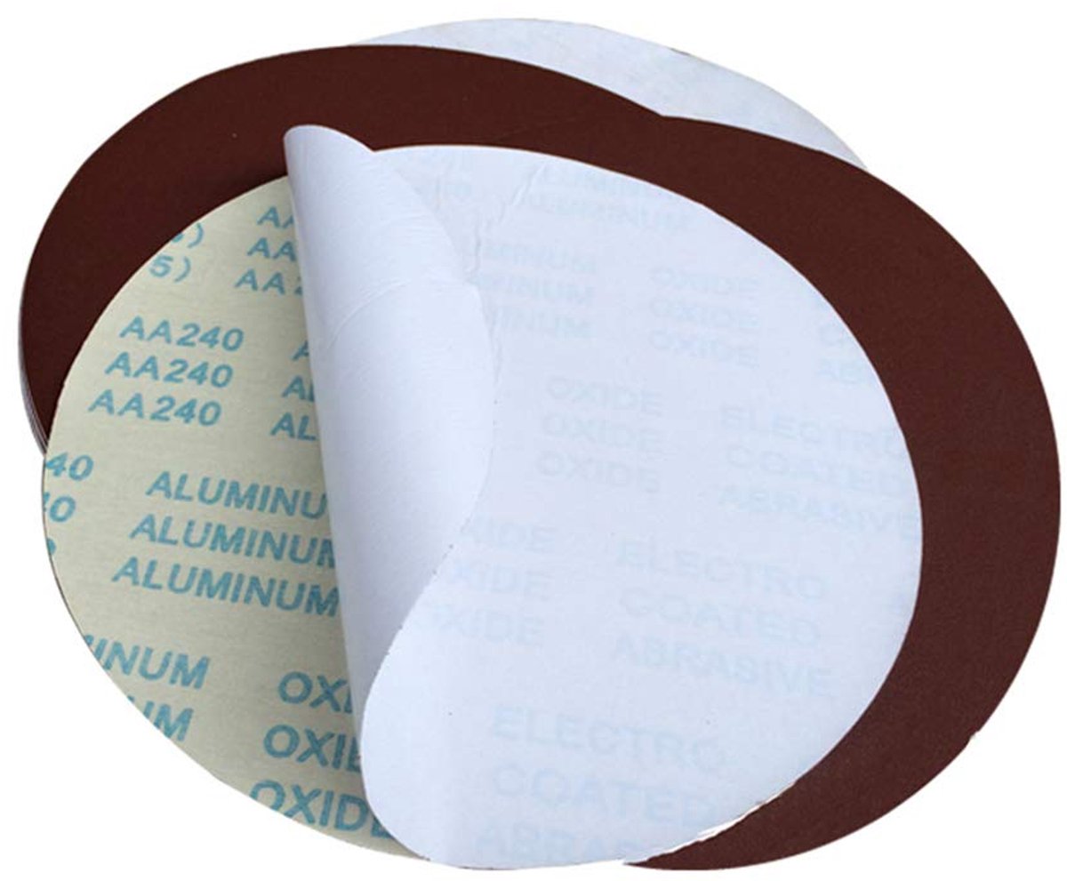 Schuurpapier korrel 80 300 MM A-gewicht doek Premium industriële aluminiumoxide PSA zelfklevende schuurschijven voor stationaire schuurmachines, 6 schuurschijven/pak DS300