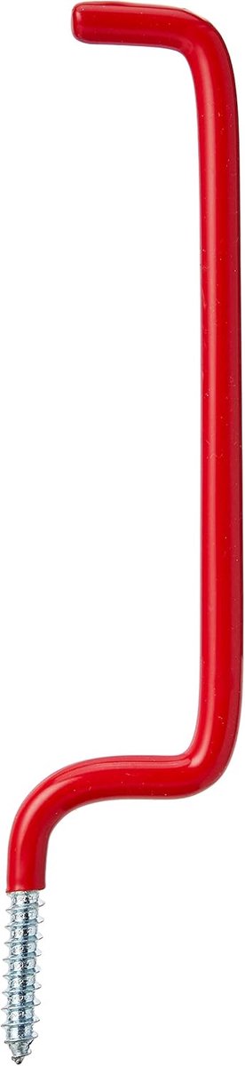 Haken met kunststof gecoat - rood (verpakking van 4), wit, 4 stuks