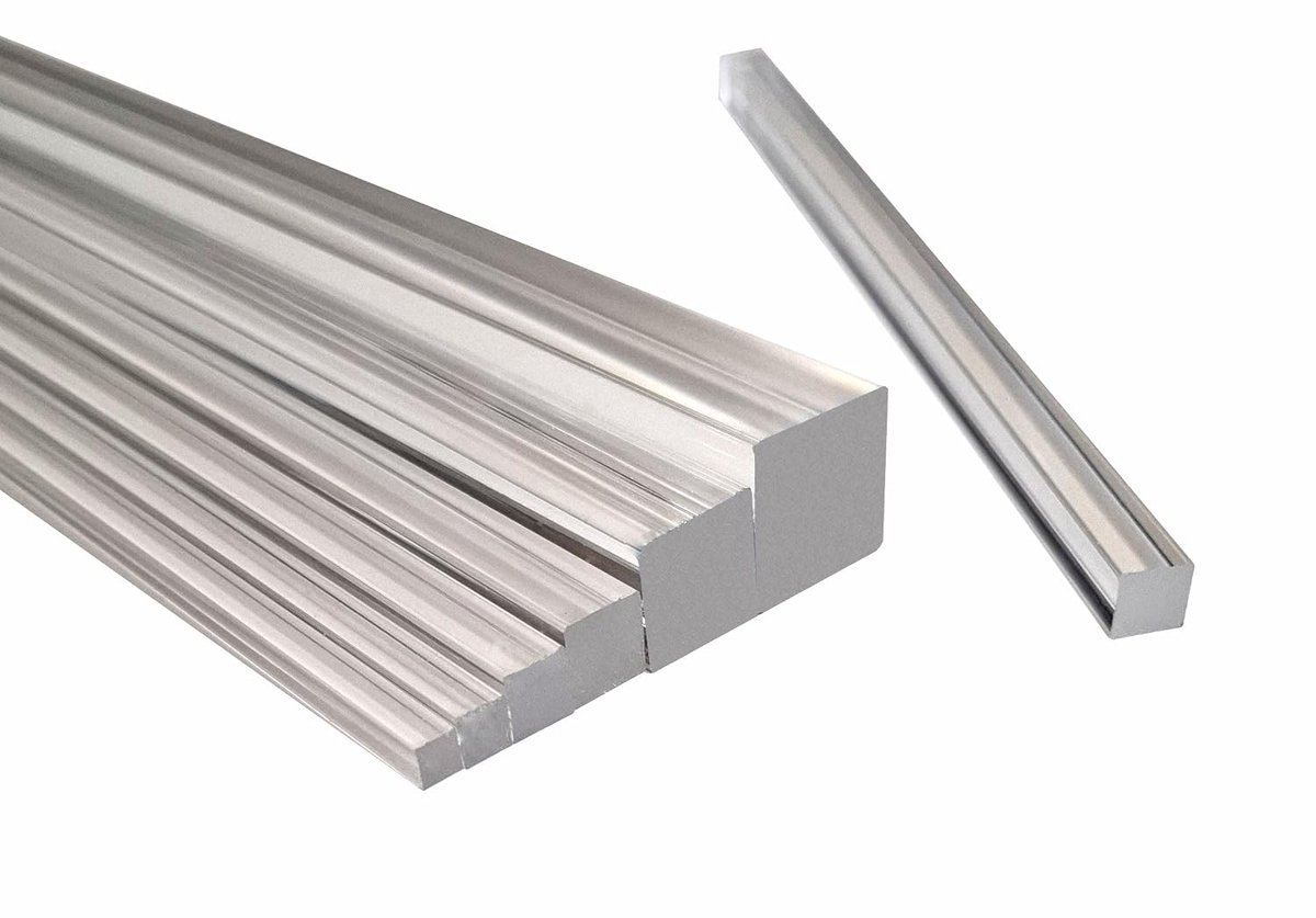 Diconfa Acrylglas vierkant staafje op maat - KEUZE: 12x12mm, 150mm lang - Grootte: 5x5 tot 40x40mm - LENGTE: 10 tot 100cm - kunststof stang glashelder transparant kleurloos massief vierkant
