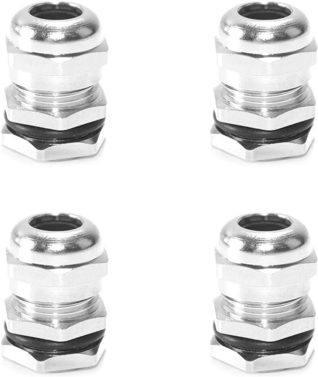 Stuk PG9 kabelwartels, waterdichte IP68-kabelhuls, vernikkelde messing stekker voor 4-8 mm kabels