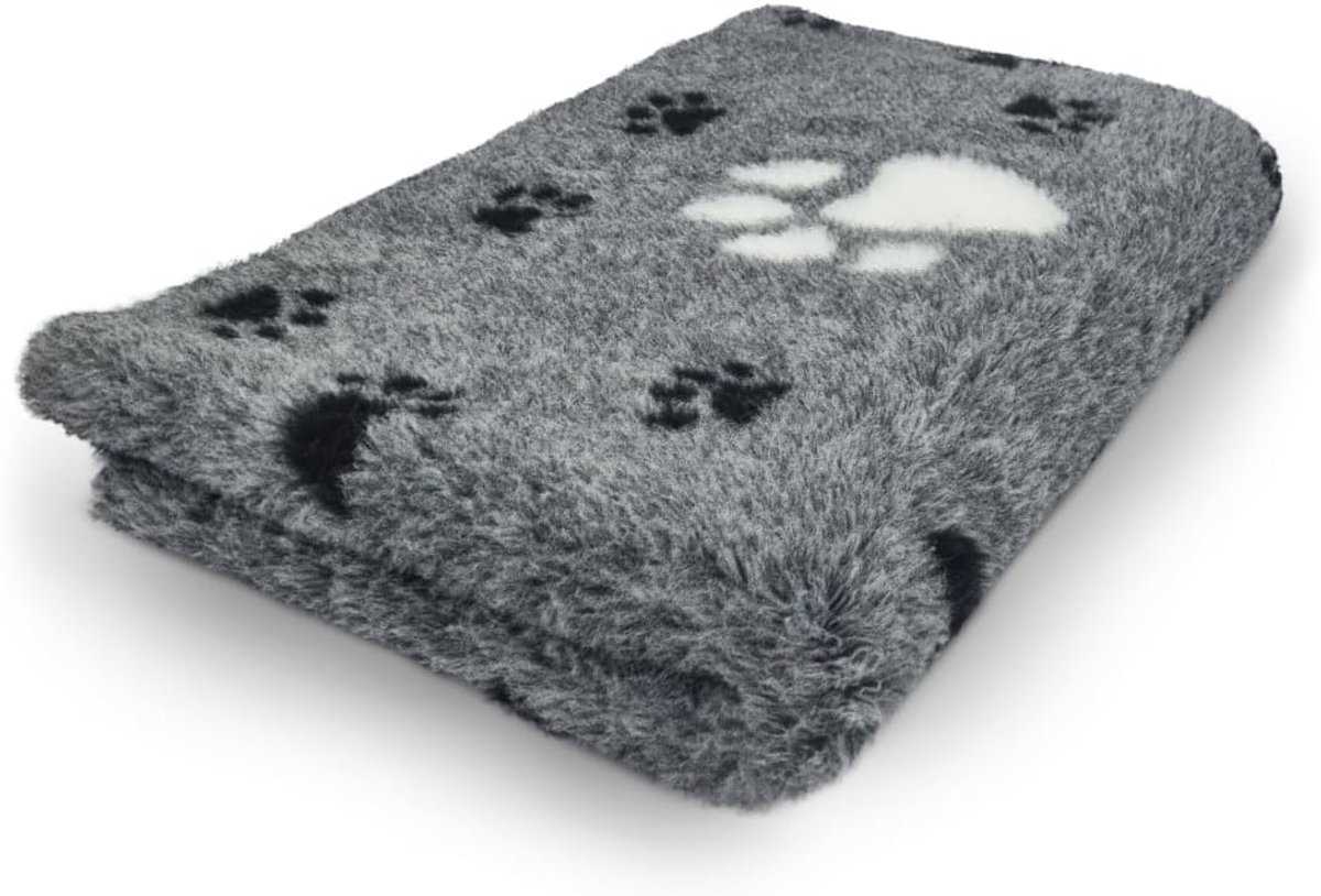 Veterinary Bed - Big Paw Grey- 150 x 100 cm Hondenkleed Dierenkleed Puppykleed Hondenfokker UK Made wasbaar