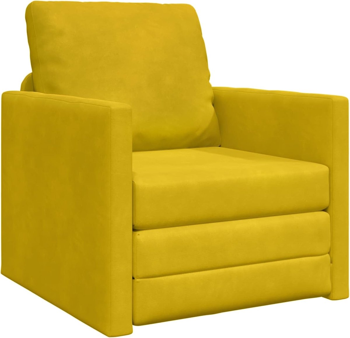Vloerbed 2-in-1 donkergeel 74x77x81 cm fluweel, slaapbank dagbed slaapbank voor woonkamer logeerkamer kleine woningen 4106618