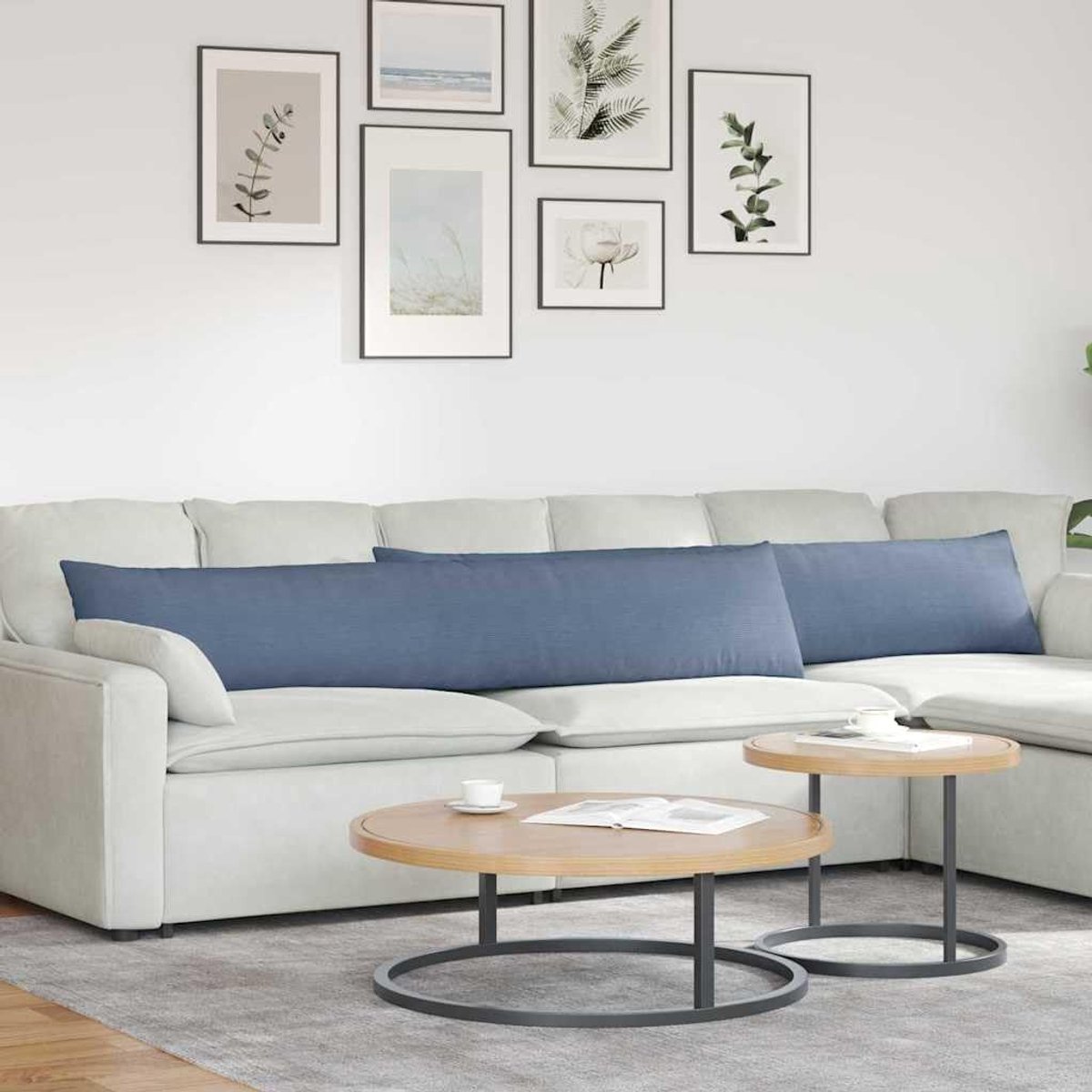 2 stuks decoratieve kussens van corduroy voor bank en lounge, 200 x 40 cm, met ritssluiting en afneembare overtrek, zachte polyestervulling voor comfort en elegant design