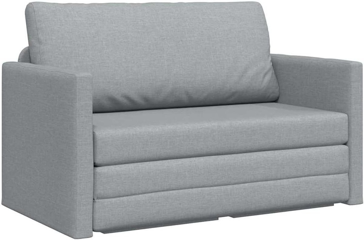 Slaapbank, 2-in-1, lichtgrijs, 124 x 71 x 78 cm, stof, slaapbank, dagbed, slaapbank voor woonkamer, logeerkamer, kleine woningen