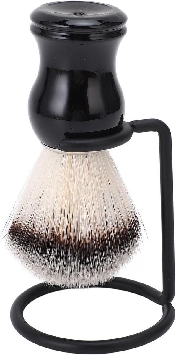 Scheerborstel Set voor Mannen, Scheeraccessoires met Houder, Ideaal voor Scheercrème en Scheerzeep, Perfect voor Baardverzorging