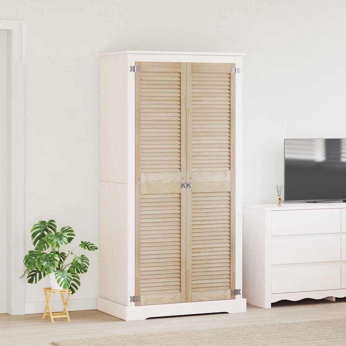 Set van 2 massief grenenhout binnen 170 x 39,5