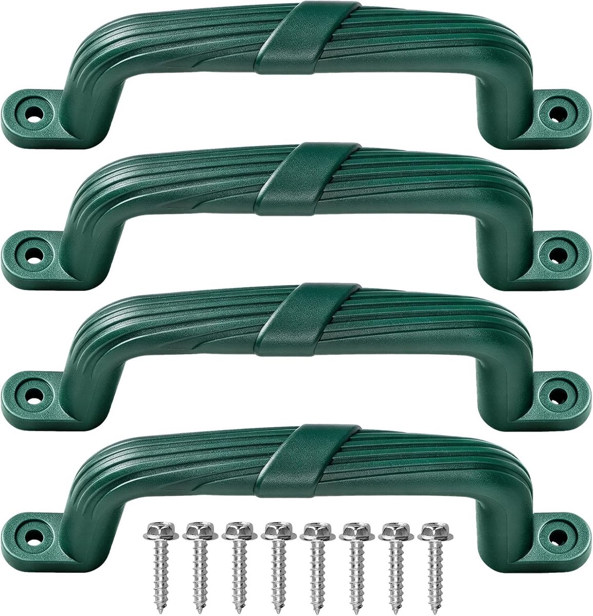 4 Veiligheid Speeltuin Gestreepte Handvatten, Antislip Speeltuin Veiligheid Handgrepen voor Boomhut Klimmen Frame Stapelbed Accessoires, Groen