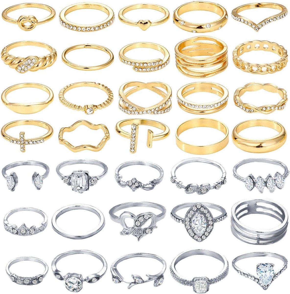 Ringen, Kruis-Liefde Spiraal Elementen, Boheemse Accessoires, Multi-Layered Gezamenlijke Ringen, Verjaardag Geschenken.
