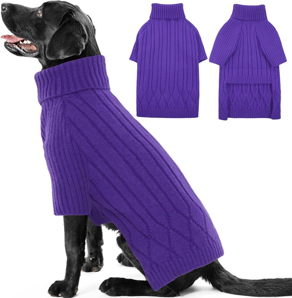 Truien voor grote maten hond, Kint grote hondentrui, coltrui, kersttrui, gebreide kleding voor jongens en meisjes, doggy sweatshirt voor extra grote honden, golden