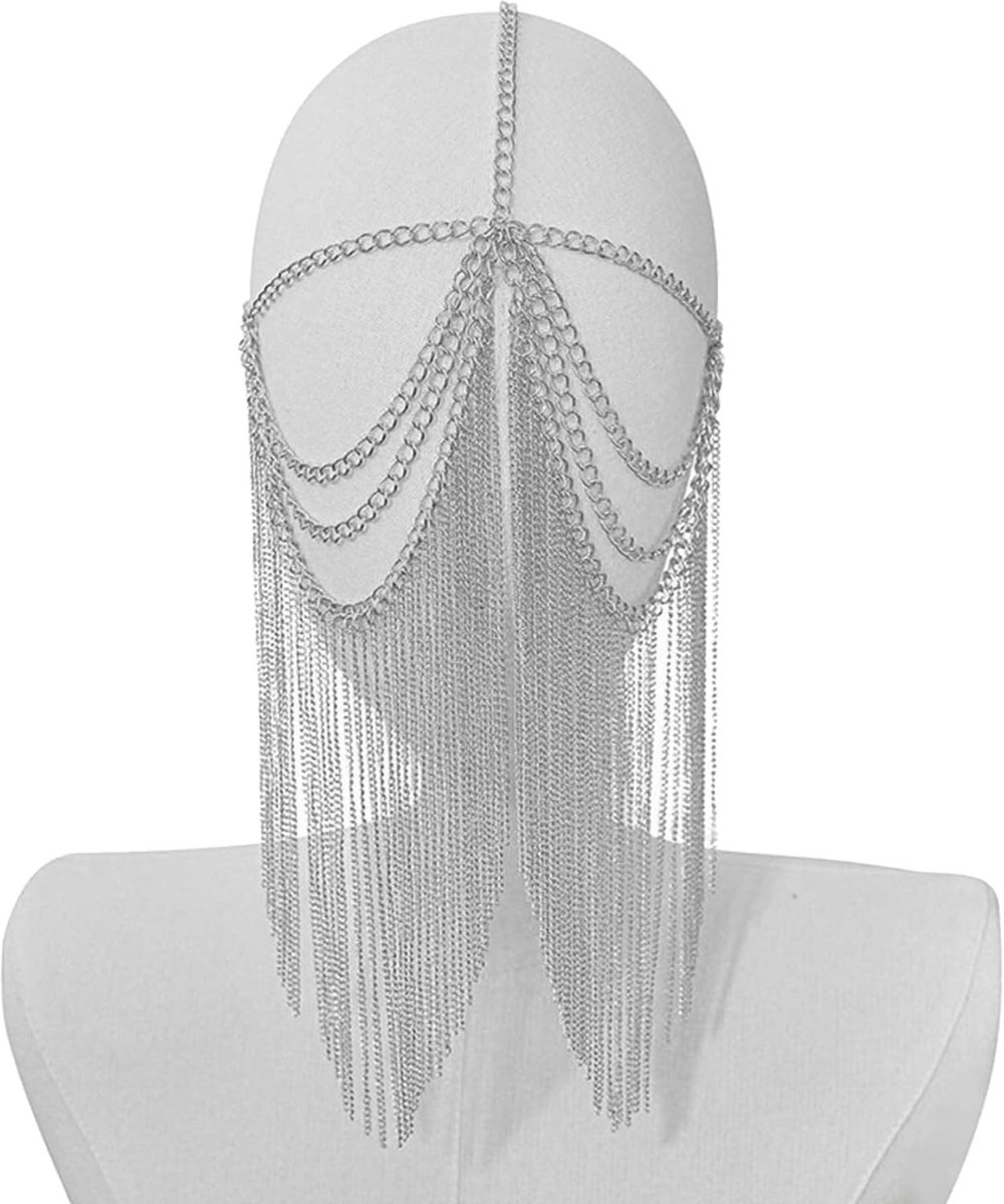 metalen masker, dansgezichtsketting, sieraden, gothic, punk, kwasten, hoofddeksel, ketting, masker voor feest en eindejaarsbal