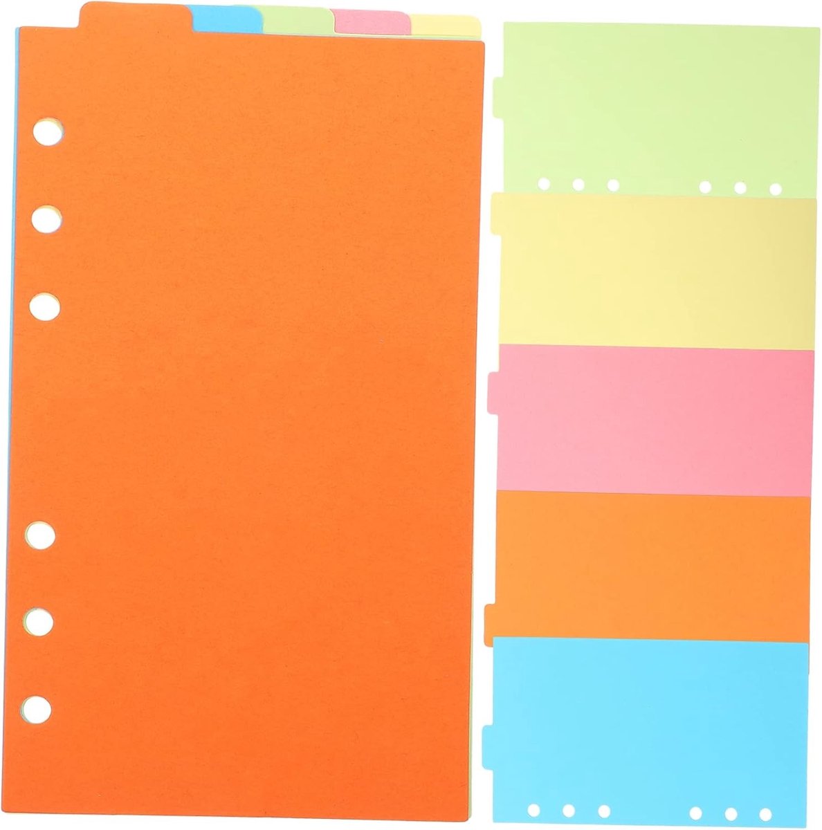6 Sets Navulpapier en Scheidingsbladen voor Organisatie, Documentatie en Schoolgebruik, Duurzaam en Praktisch voor Kantoor