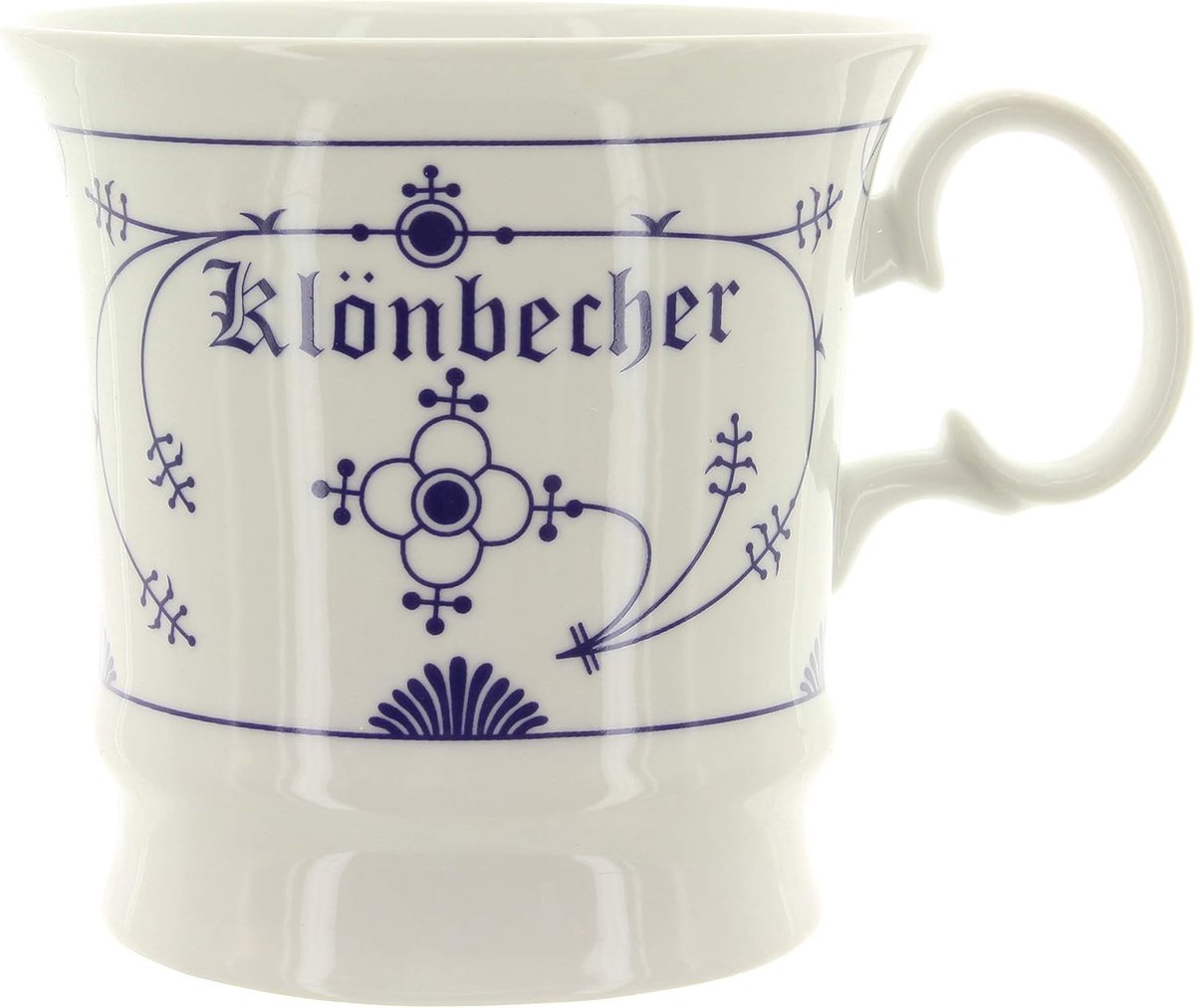 Kapitein Pott herenbeker Indisch blauw strobloem Drinkbeker