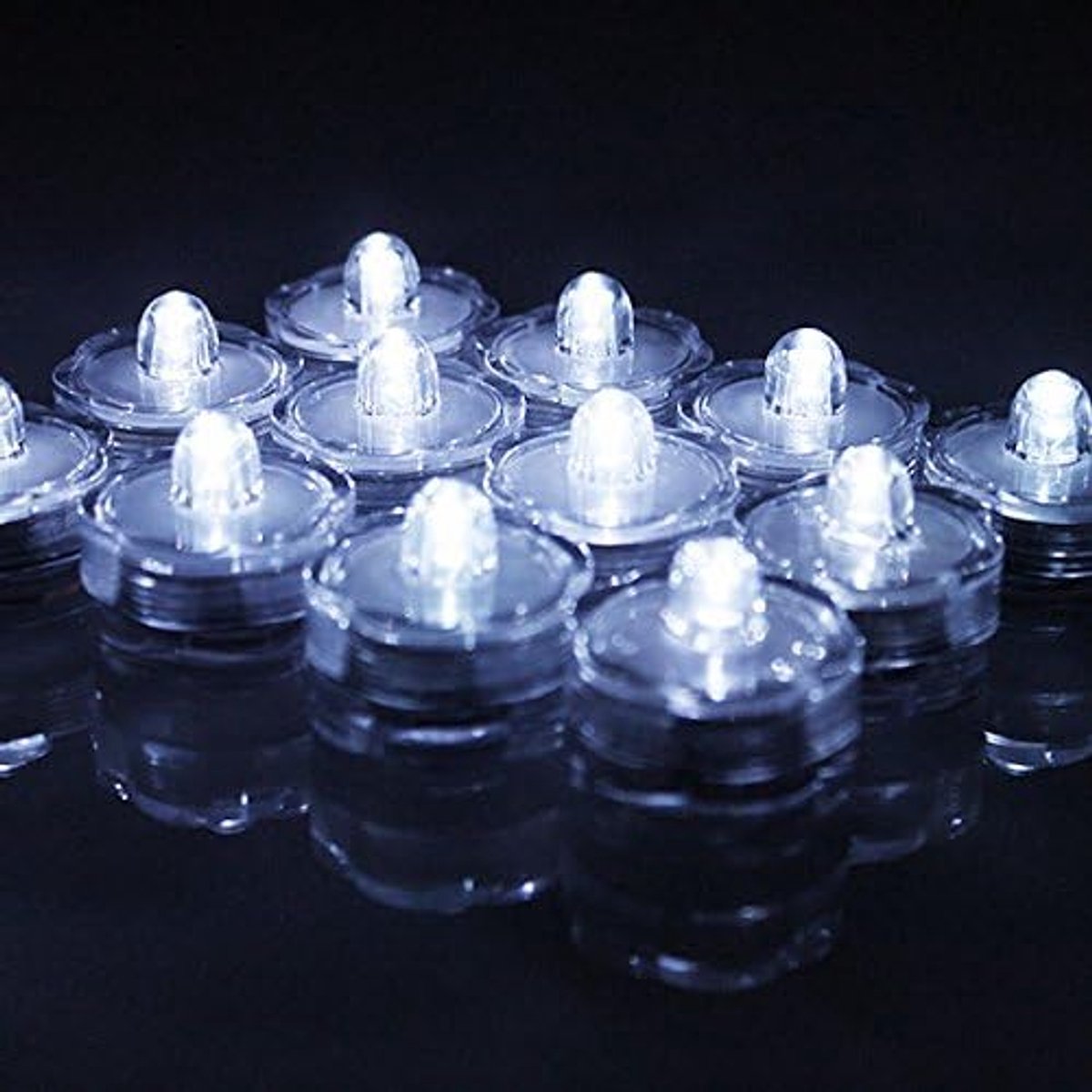 36 stuks LED-kaars zomerglas, waterdicht, kaars inclusief batterij voor bruiloft decoratie