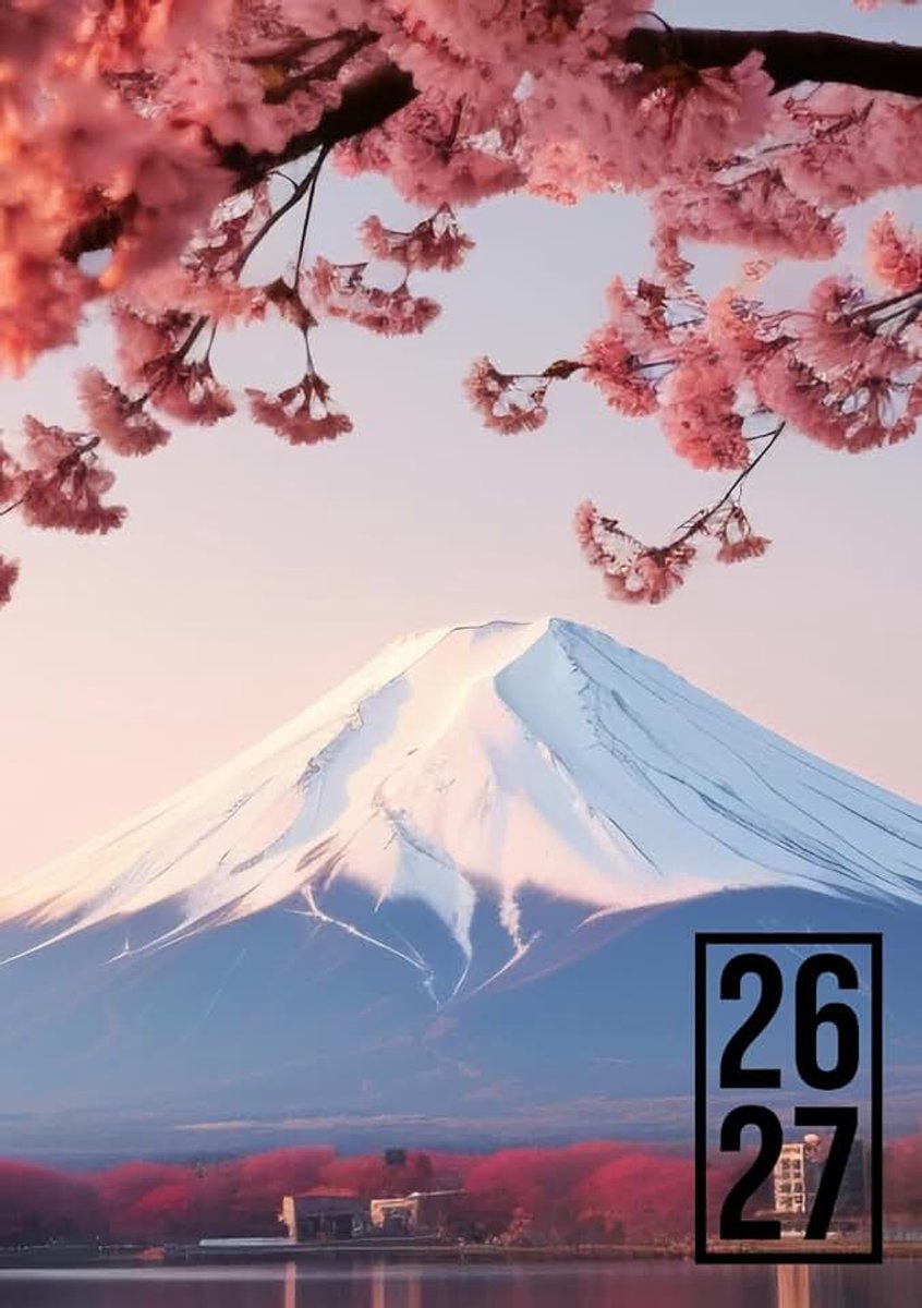 Agenda Scolaire 2026-2027: Japon | Journalier (une page par jour) | 12x17 cm | Collège et lycée | Sept 2026 – juil 2027 | Ado garçon & fille | Français | Style japonais | Fleurs de cerisier