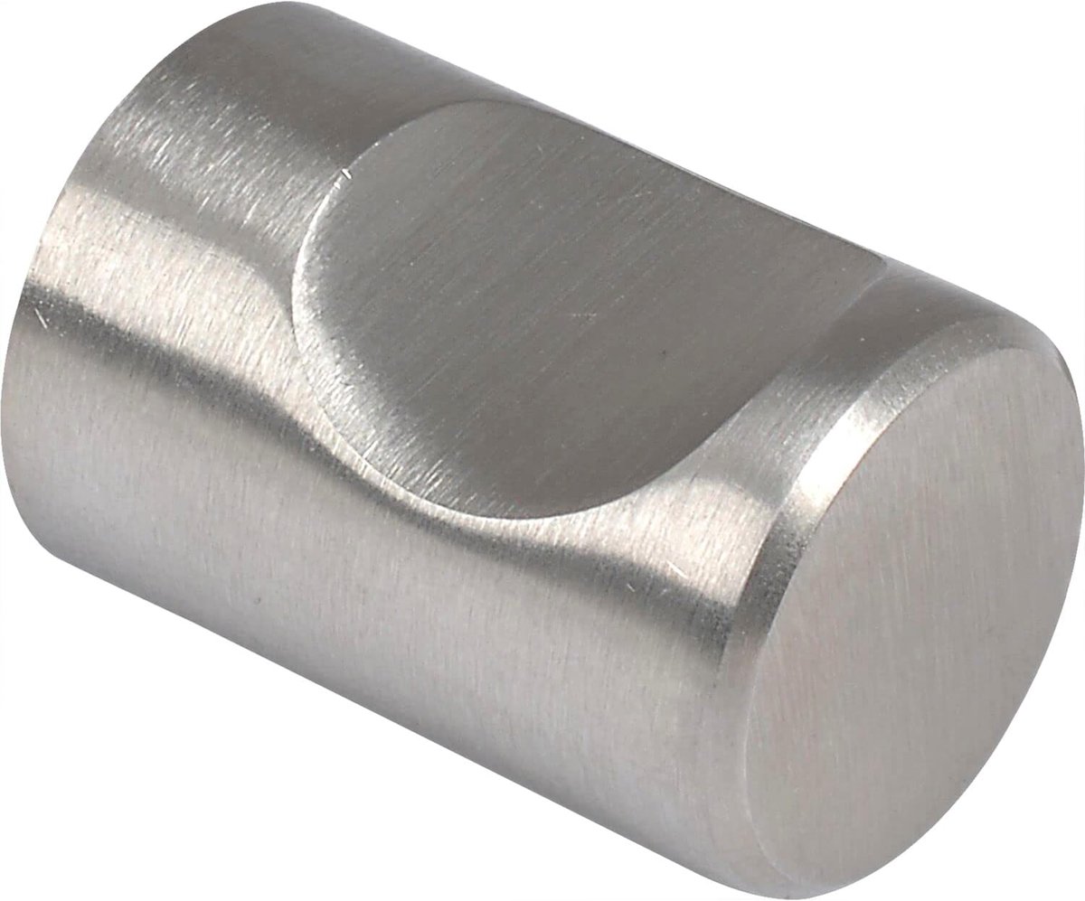 Chain Meubelknop skat ø 15mm - knop voor laden diepte 22mm - kleine ladeknop, geborsteld roestvrij staal