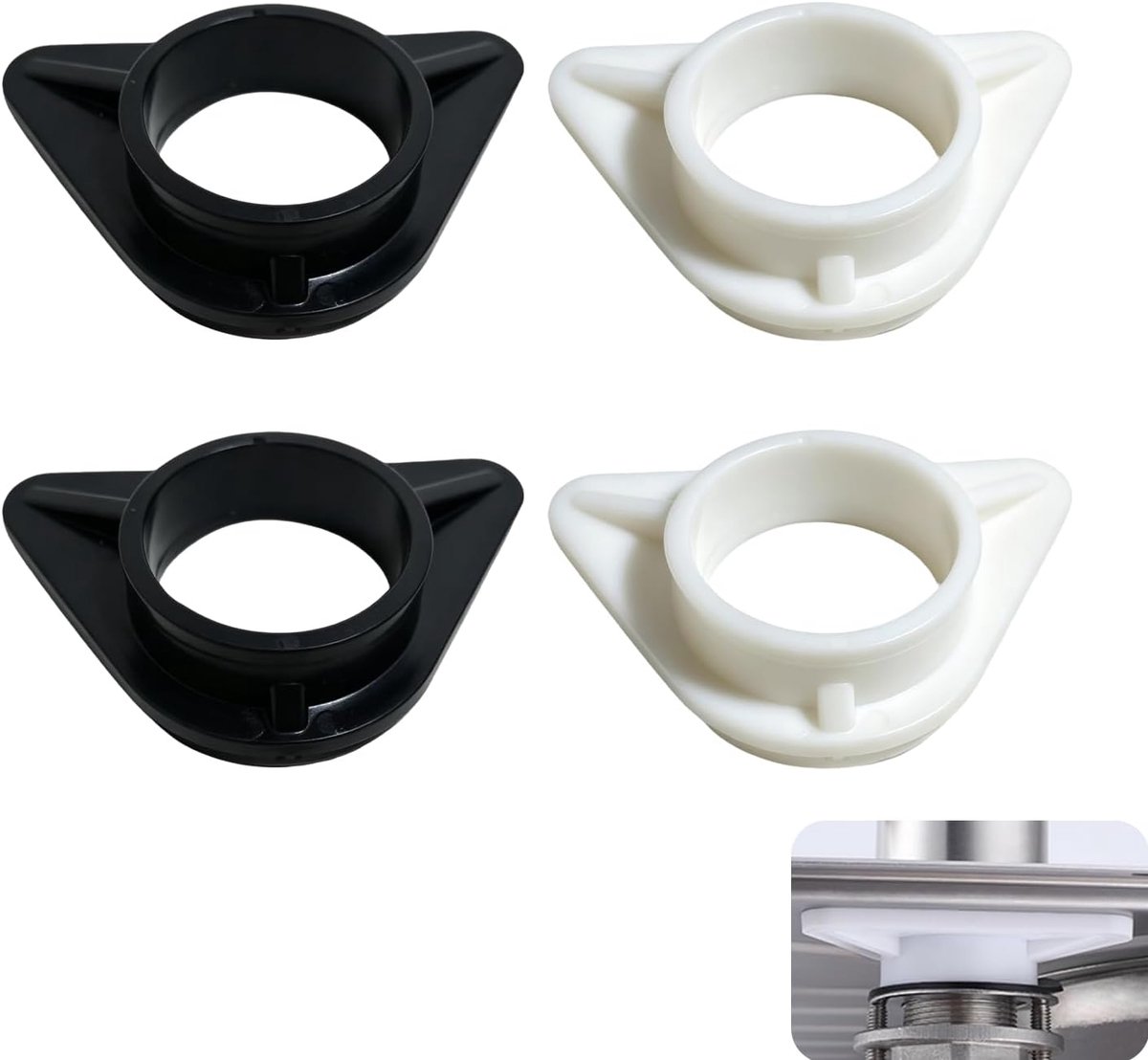 Set van 4 kraan stabilisator driehoek, armatuur bevestiging Ø 38 mm