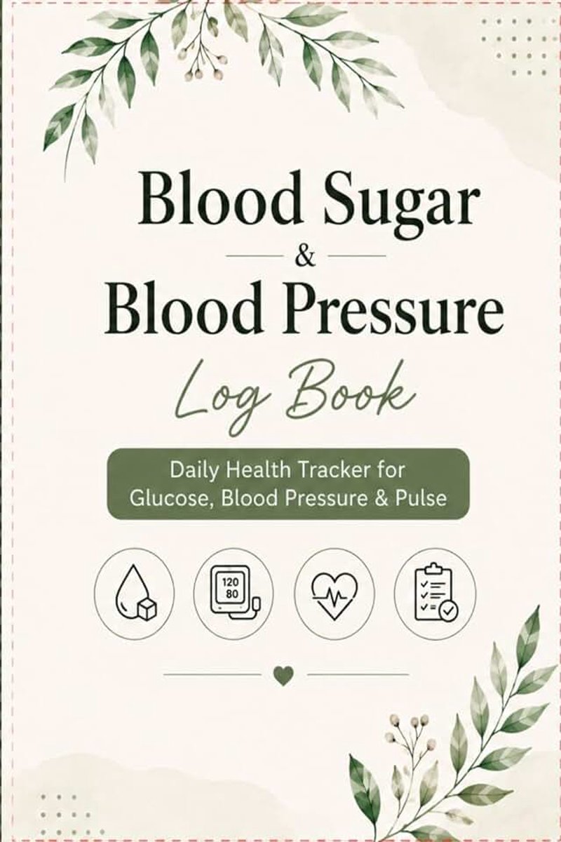 Sugar & Blood Pressure Log Book: Daily Health Tracker for Glucose, Blood Pressure & Pulse