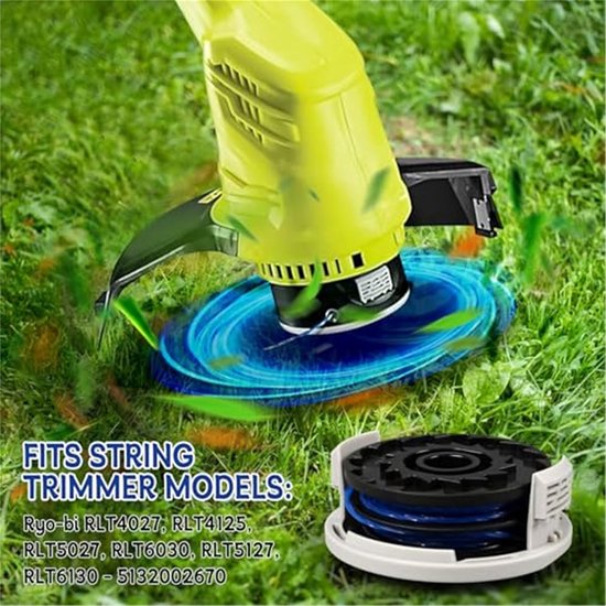 Trimmer Spoel Lijn, for Ryobi, RAC123 5132002671, 1,6 mm x 8,3 m Strimmer Spoel Lijnen, for Ryobi, RLT4027, RLT4125, RLT5027, RLT6030, RLT5127, RLT6130-5132002670 (5 Spoelen + 1 Afdek — afbeelding 3