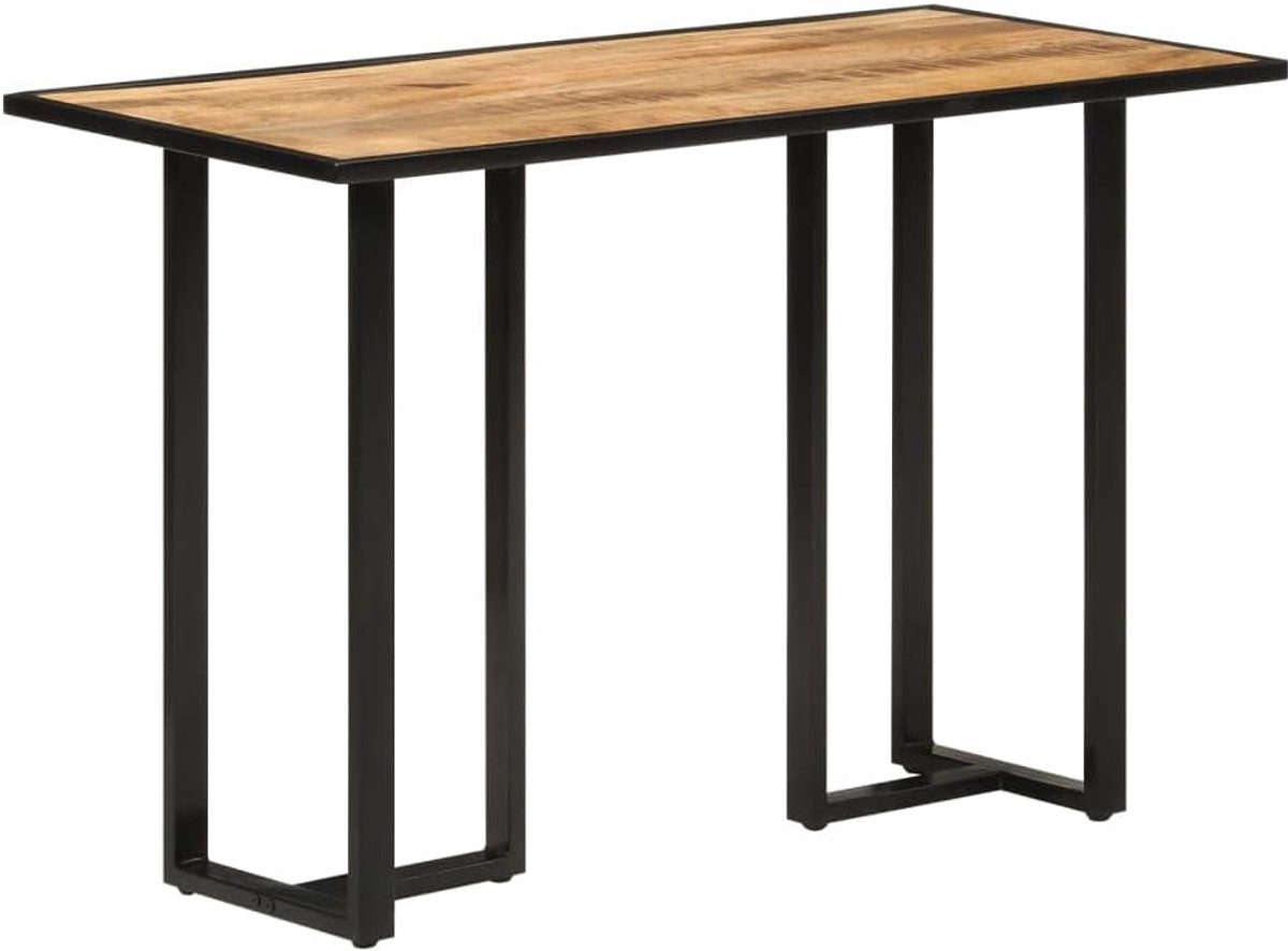 mangohout industriële stijl rechte lijnen 110x55x75 5 cm zwart