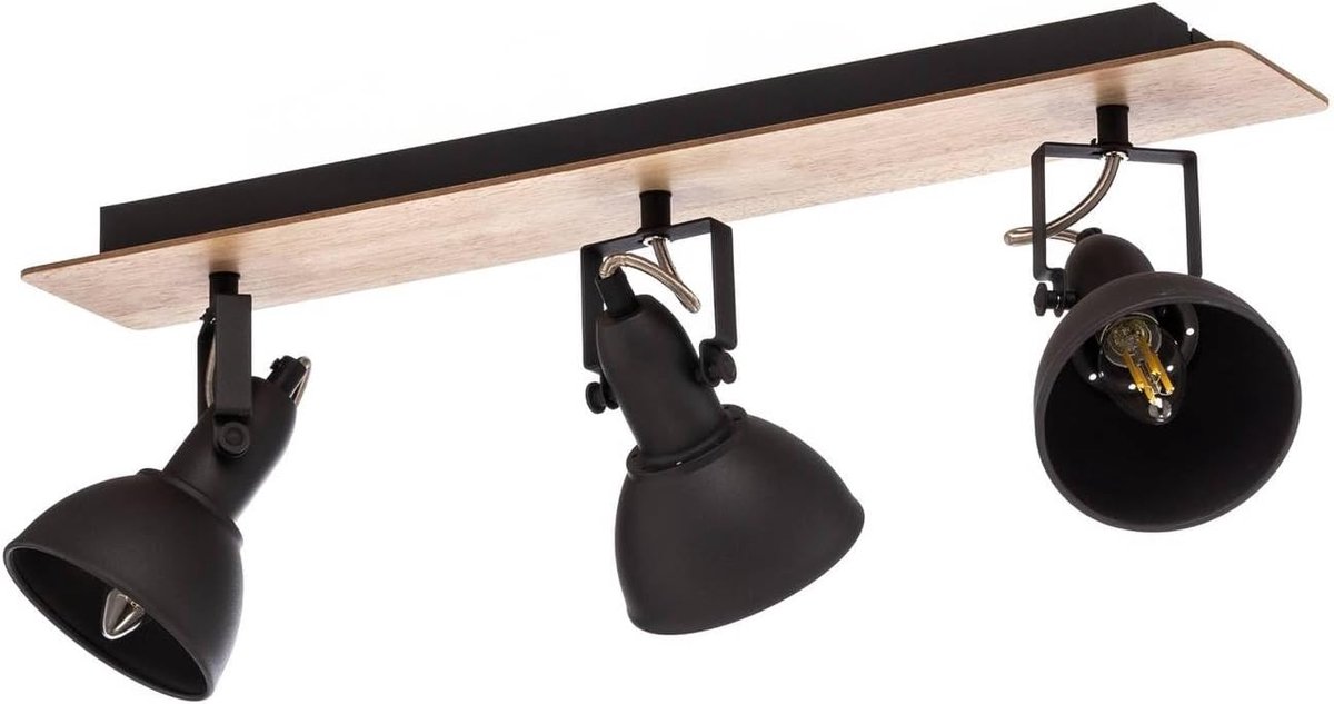 Aylis spot dimbaar (modern, industrieel) in bruin metaal e. a. voor woonkamer en eetkamer (met 3 lampen, E14), inbouwlamp, plafondlamp, wandlamp