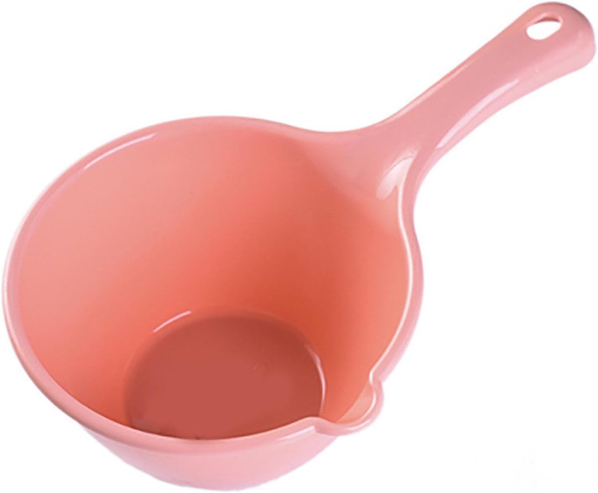 Waterlepel, Waterlepel met Lange Steel, Badkamerhaarwasschep, Badlepel Dipper-lepels, Keukenwaterlepel, Badlepel Dippers Waterbadschep (rood)