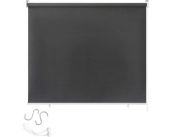 Verticale zonwering, buitenrolgordijn, inkijkbescherming, reflecterende thermische functie, balkonrolgordijn voor ramen en deuren, 180 x 140