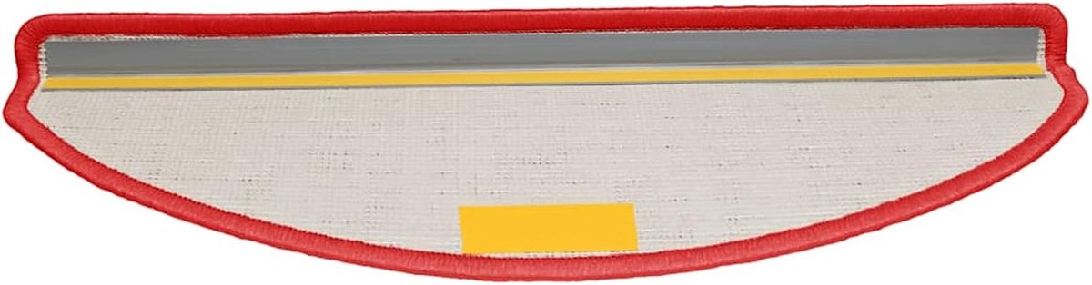 Trapmatten, 15 stuks, rood, 65 x 21 x 4 cm, antislip veiligheidsmat, trapmatten voor binnen, trapbescherming, tapijt, zelfklevend