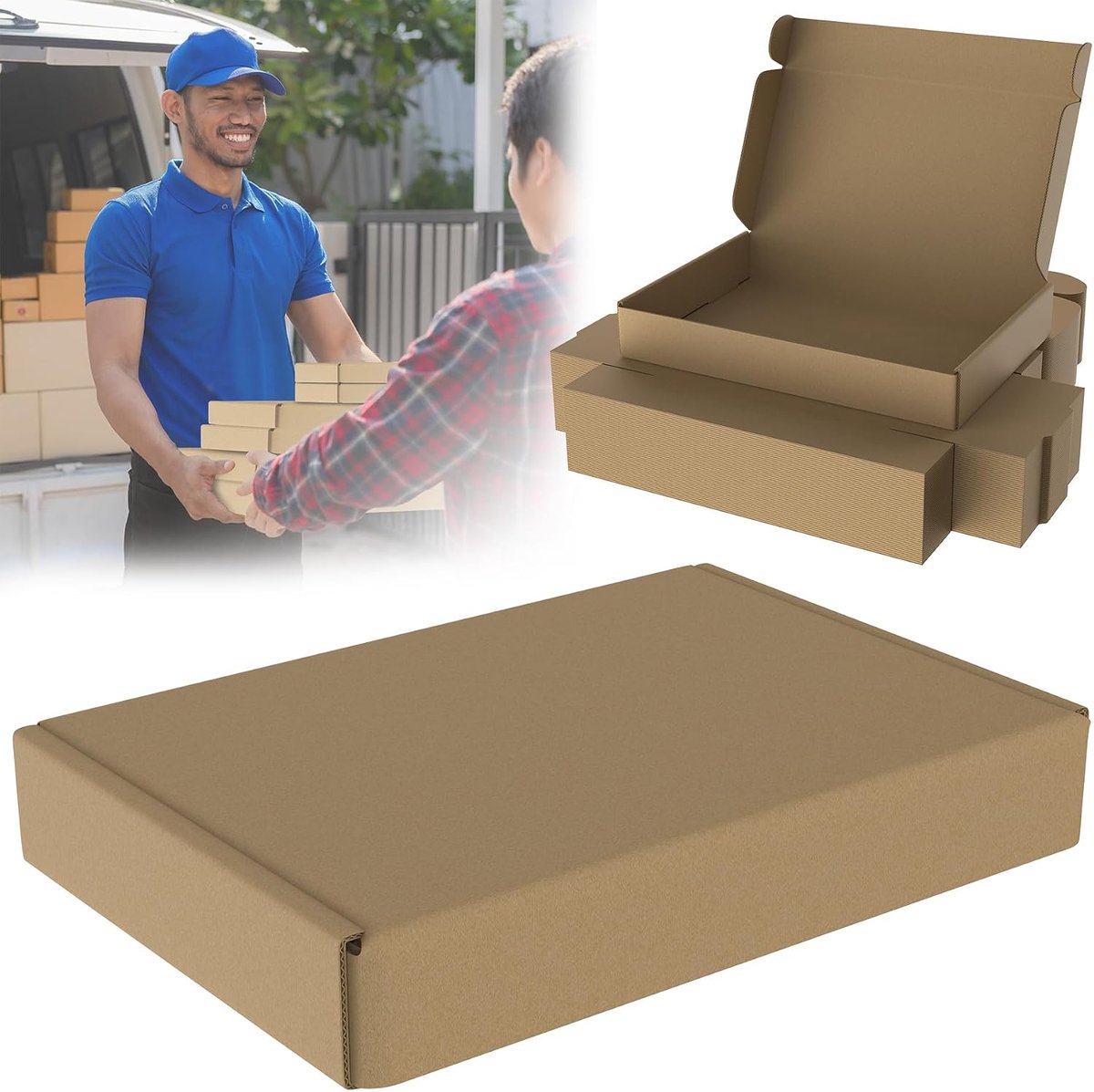 Verzenddozen 32 x 22 x 5 cm Maxibrief karton voor verzending 60 stuks