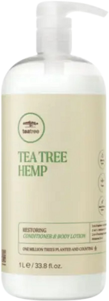 TEA TREE Hemp Restoring Conditioner & Body Lotion by Paul Mitchell Unisex Conditioner 1000ml