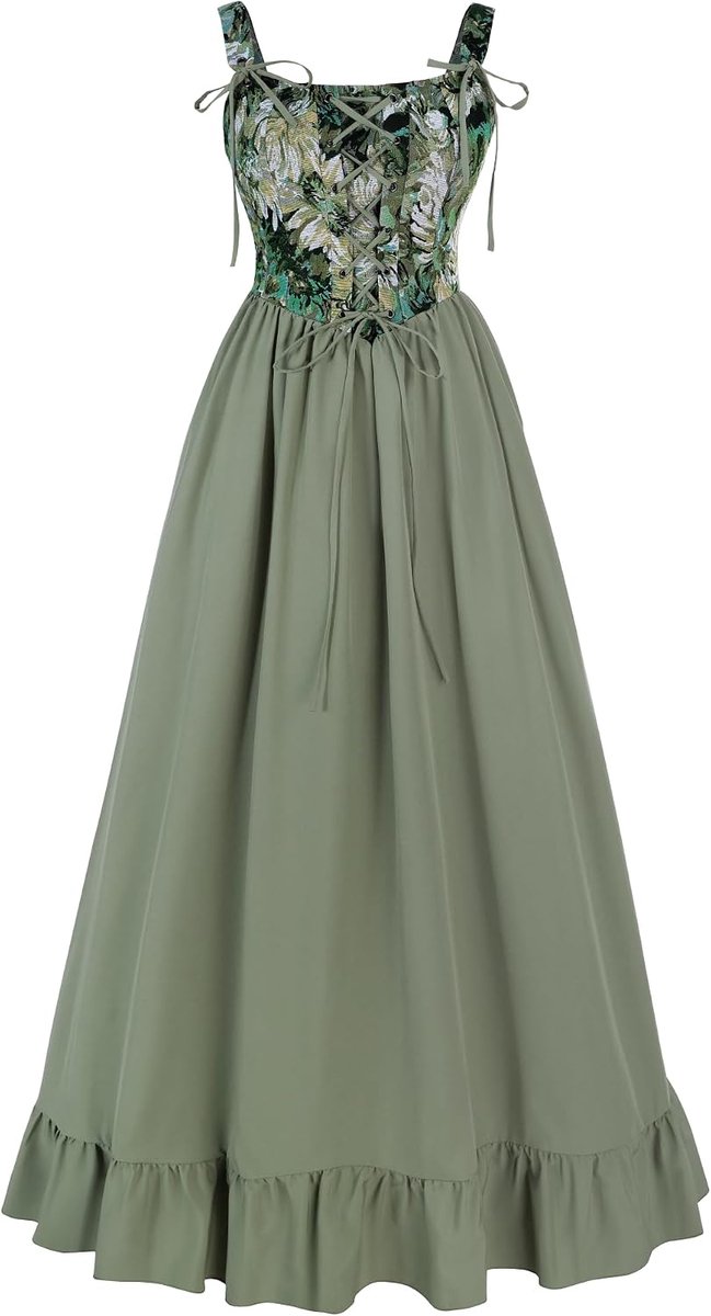 Jurk voor dames, rococo jurk, lange korsetjurk, mouwloos