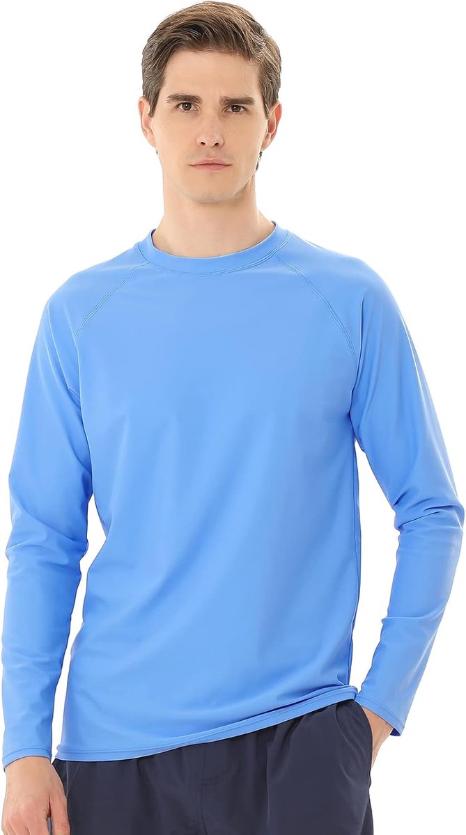 T-shirt voor heren met lange mouwen Rashguard UPF 50+ badpak tops sport T-shirt sneldrogend