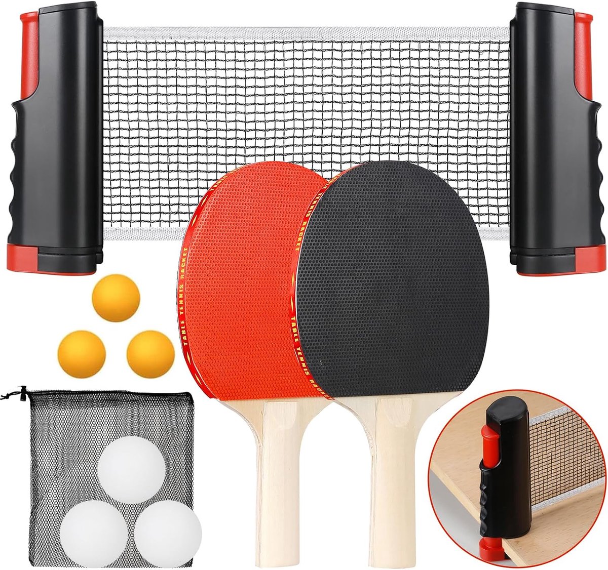Tafeltennis Set,Intrekbare Tafeltennis Net Set