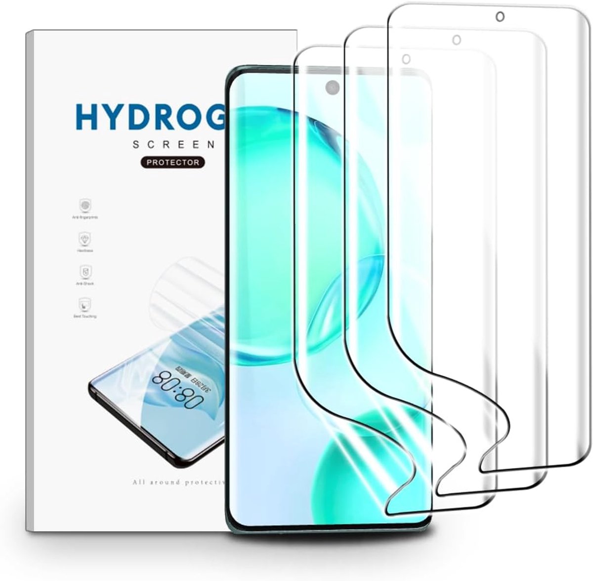 Schermprotector voor Honor 50 5G, 3 Stuks Schermbeveiliging Ultra Helder, TPU Flexibele Beschermende Zachte Film, Krasvast