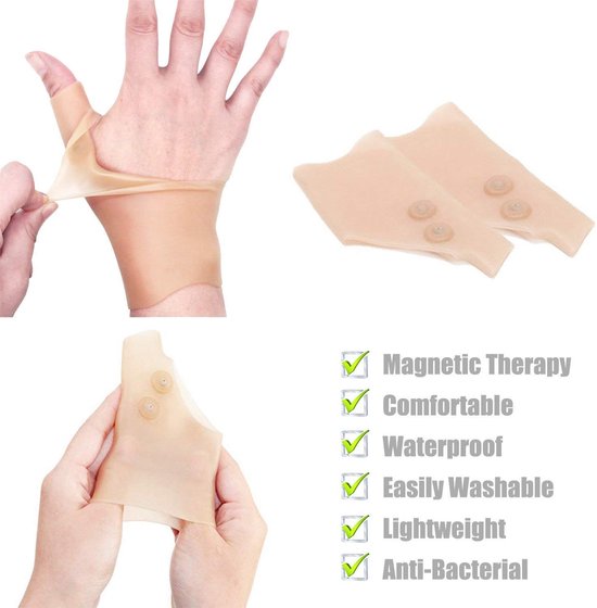 2 stuks magneetveldtherapie polshandschoenen handartritis pijnverlichting polsen hand duim ondersteuning handschoenen — afbeelding 4